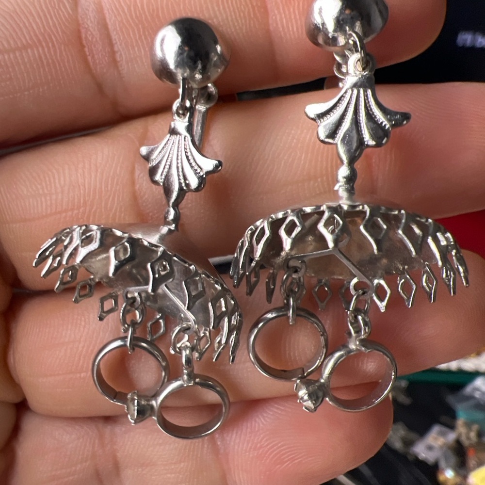 Vintage 1950s 1960s Bridal Novelty Earrings